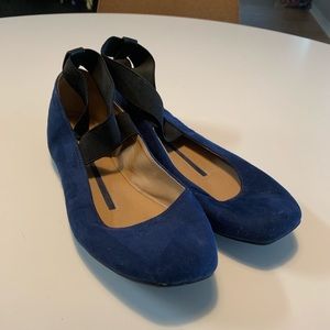 Suede ballet flats